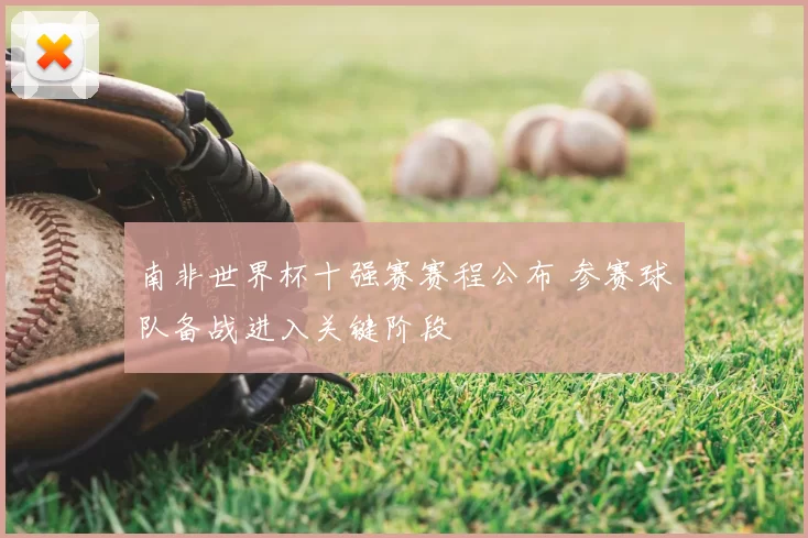 南非世界杯十强赛赛程公布 参赛球队备战进入关键阶段